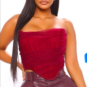 Burgandy Corset top